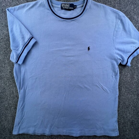 Polo Ralph Lauren Other - Polo Ralph Lauren Short Sleeve Knit T Shirt Blue Contrast Trim Medium USA Made